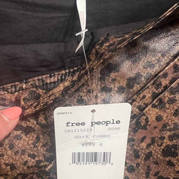 Free People Faux Leather Wrap Skirt - Picture 4 of 5